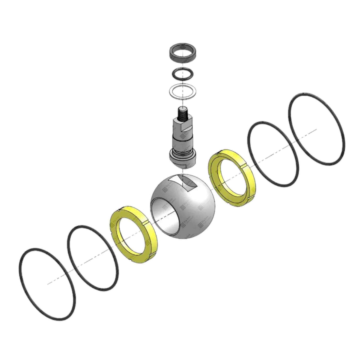 Ball Valve Repair Kit, Major, RDI BV2, 2" 602/607/1502, Sour/STD Service