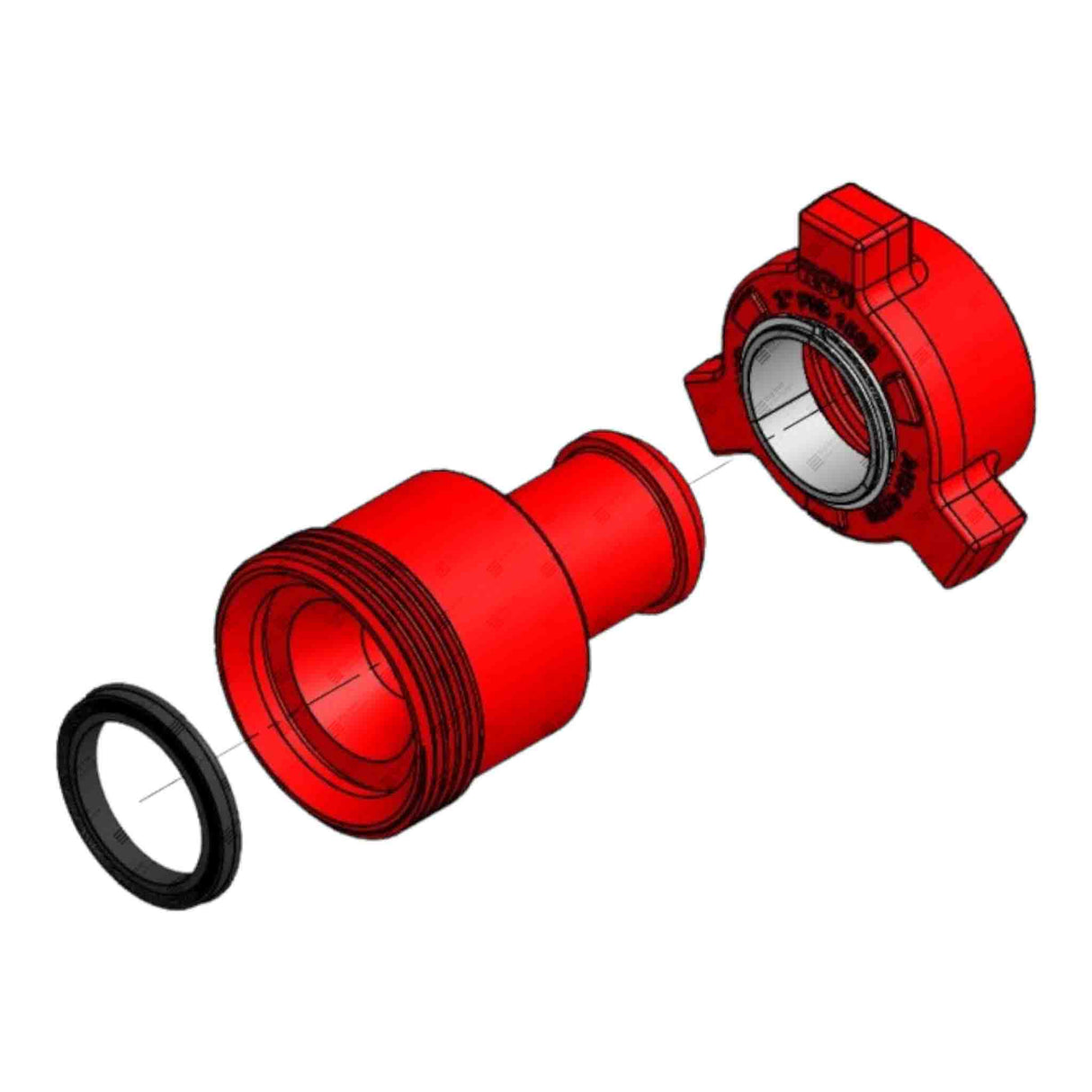 Crossover Union, 3” 1502 F x 2” 1502 M, 15000 psi, STD Service